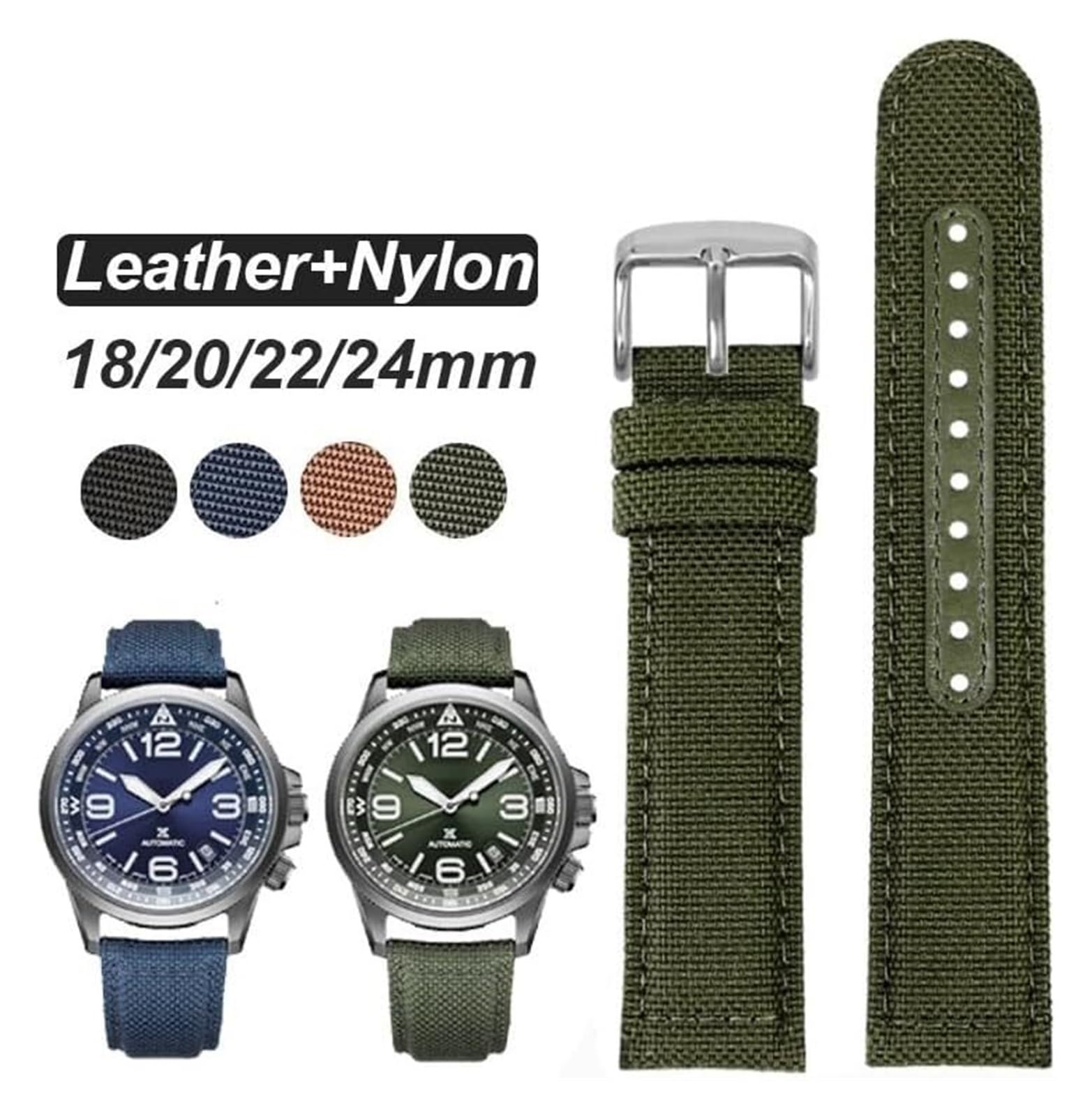 Remplacement du bracelet de la montre intelligente Bracelet universel tressé en Nylon, épais, de remplacement, for hommes et femmes, accessoires de ceinture, bracelet de montre en nylon