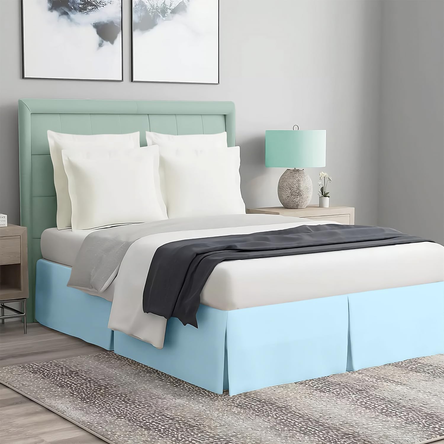 BrandNew Quilted Thick Bed Skirt Twin Queen  size Bed set Bedsheet mattress cover Pad Double