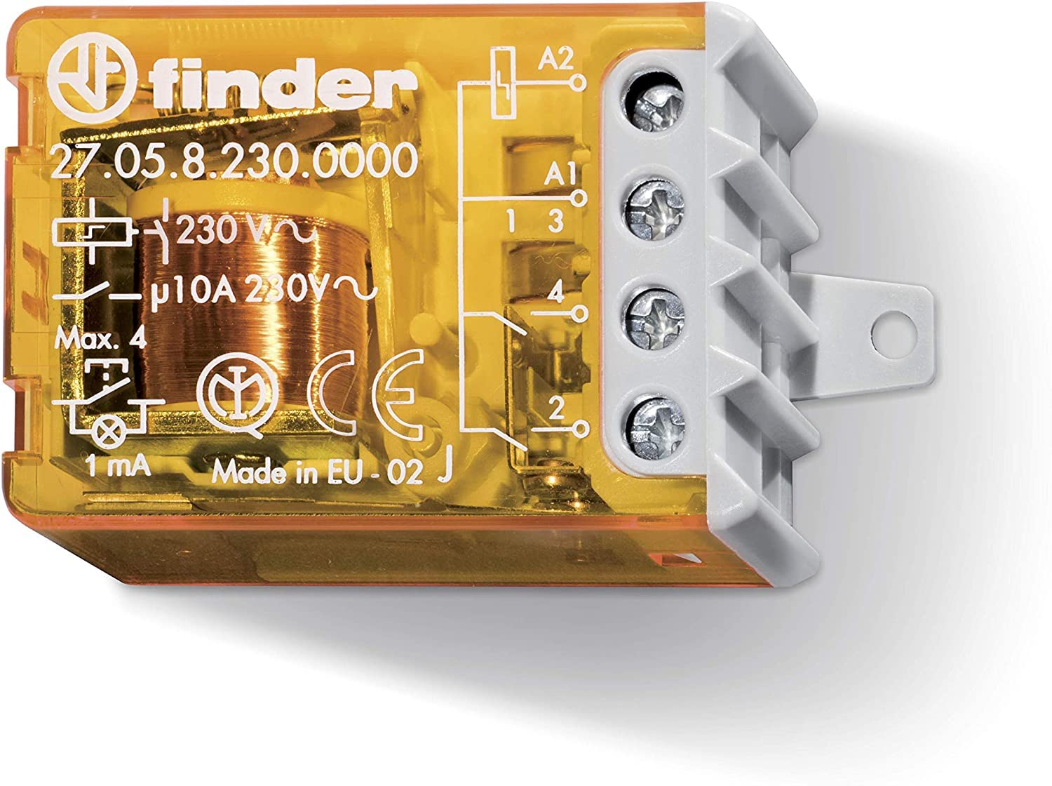 Finder 27.05.8.230.0000 10A 230VAC Step Relay 4 Sequence DPST-NO