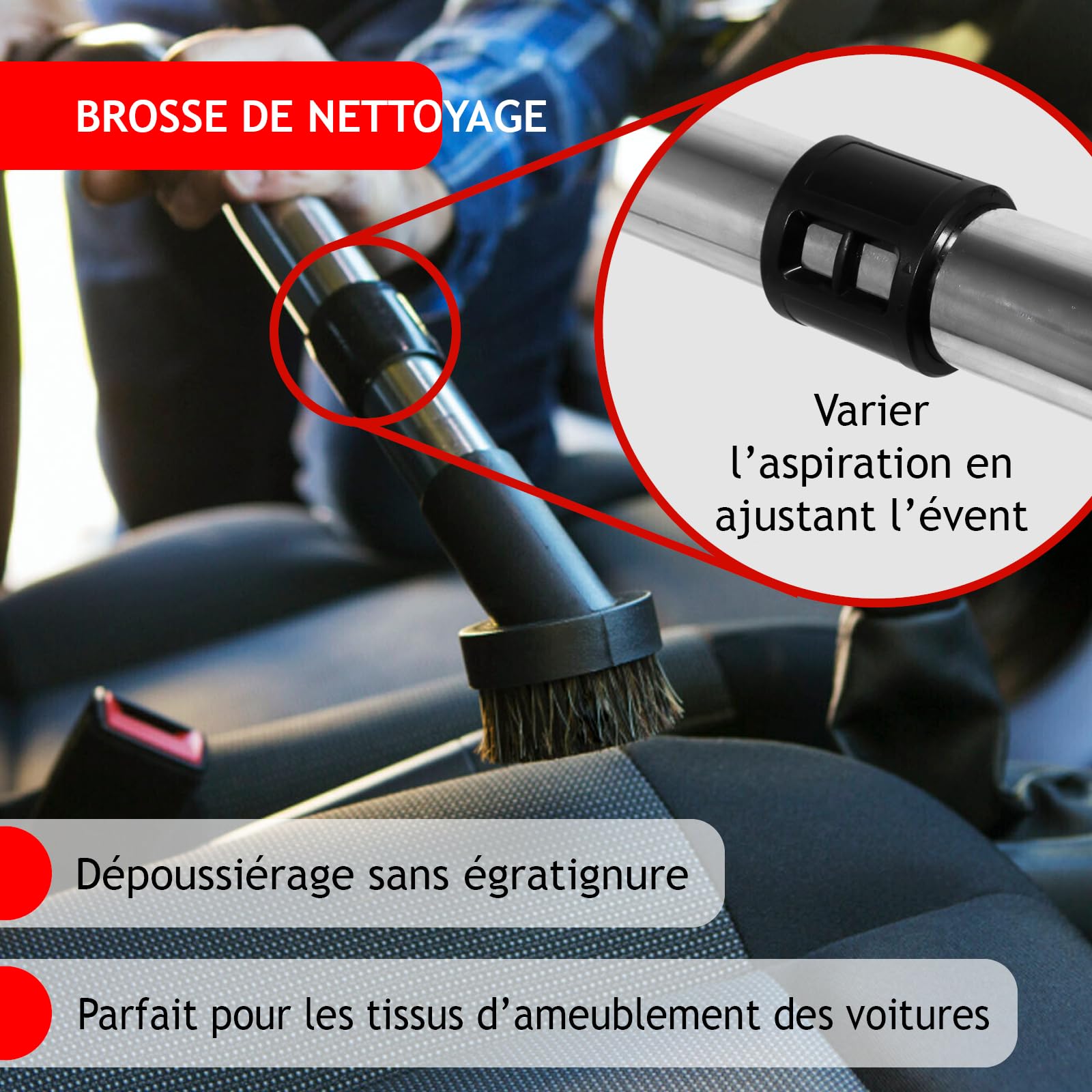 Spares2go Kit Complet de Tuyau, tiges, Sol et Mini Outils humides et secs de 2,5 m Compatible avec Numatic Henry Hetty Aspirateurs