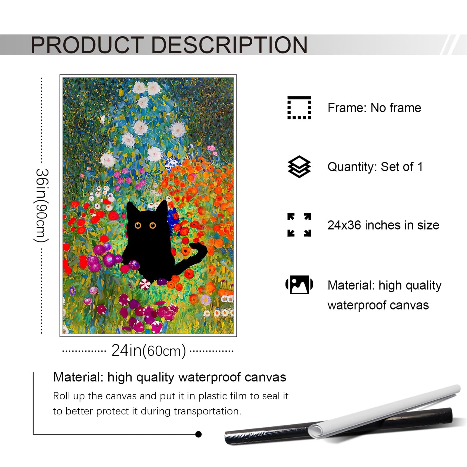 Amazon.co.jp: Gustav Klimt キャンバス ウォールアート 有名な油絵 庭