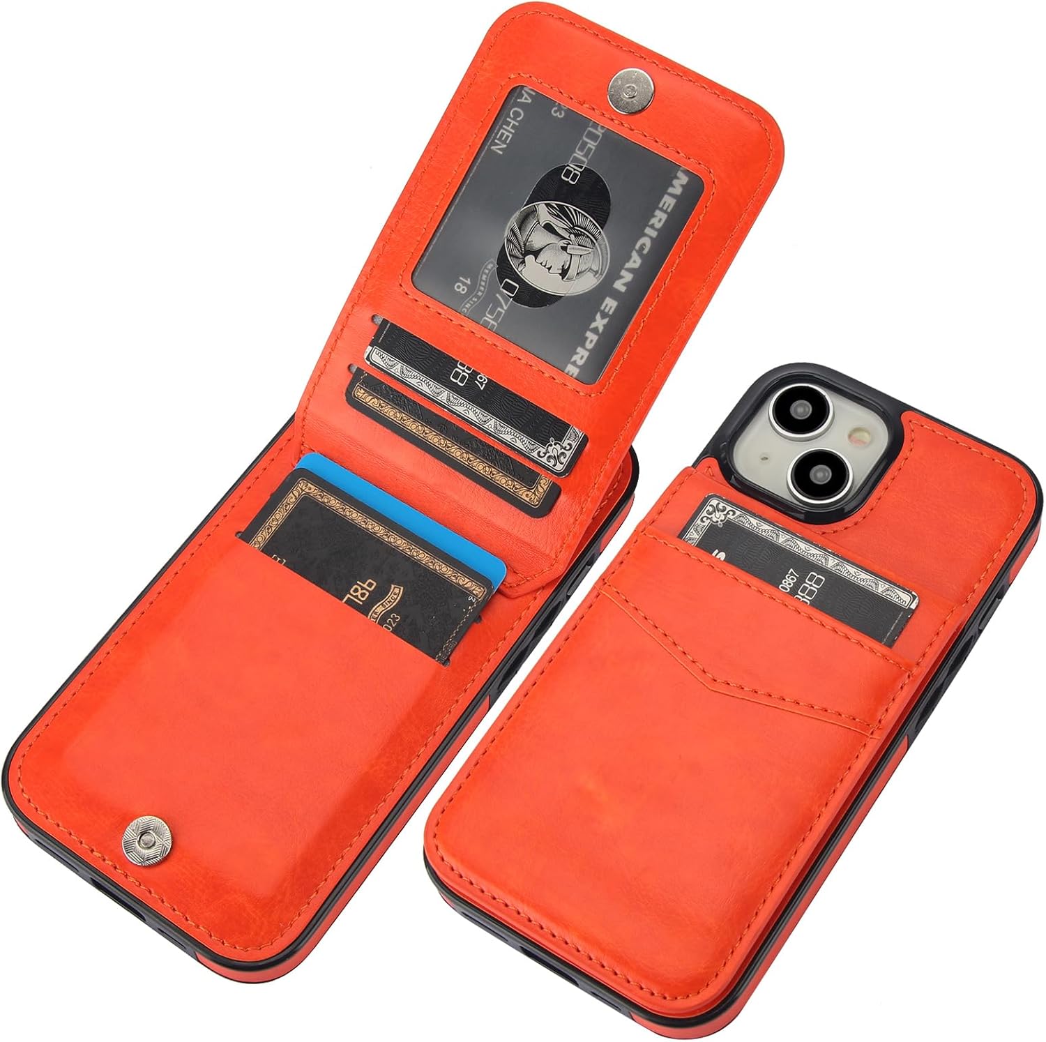 KIHUWEY Compatible with iPhone 15 Case Wallet with Credit