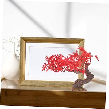 Artificial Mini Red Maple Tree Japanese Maple Tree Fake Realistic Home Decor Ornament