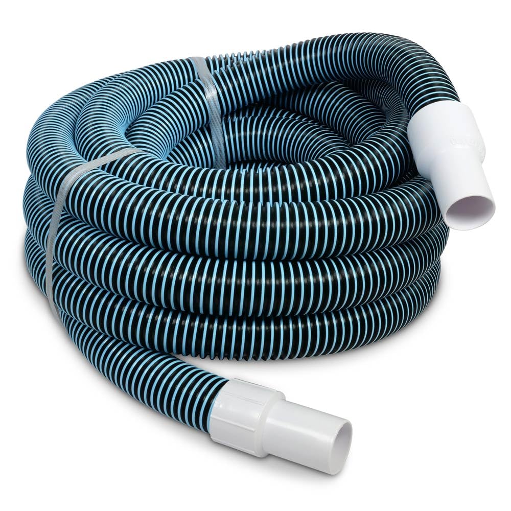 8m Poolschlauch 38mm mit drehbarer Muffe - Premium Saugschlauch für Bodensauger - Elastische Muffen - UV-beständiger Kunststoff - Sehr gute Schwimmfähigkeit