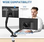 Double Moniteur Arms Mount pour écrans d'ordinateur 17"-32" Deux Moniteurs Armes se tiennent chaque hauteur réglable ressort à gaz tient jusqu'à 4.4 à 19.8lbs,Vesa 75x75/100x100mm, Parfait pour le bureau