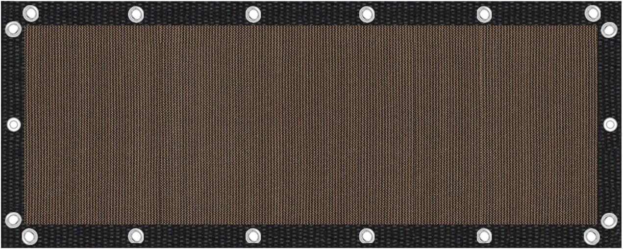 VICLLAX 90% Shade Fabric Sun Shade Cloth Privacy Screen with Reinforced Grommets for Outdoor Patio Garden Pergola Cover Canopy Carport 4x10 FT, Mocha