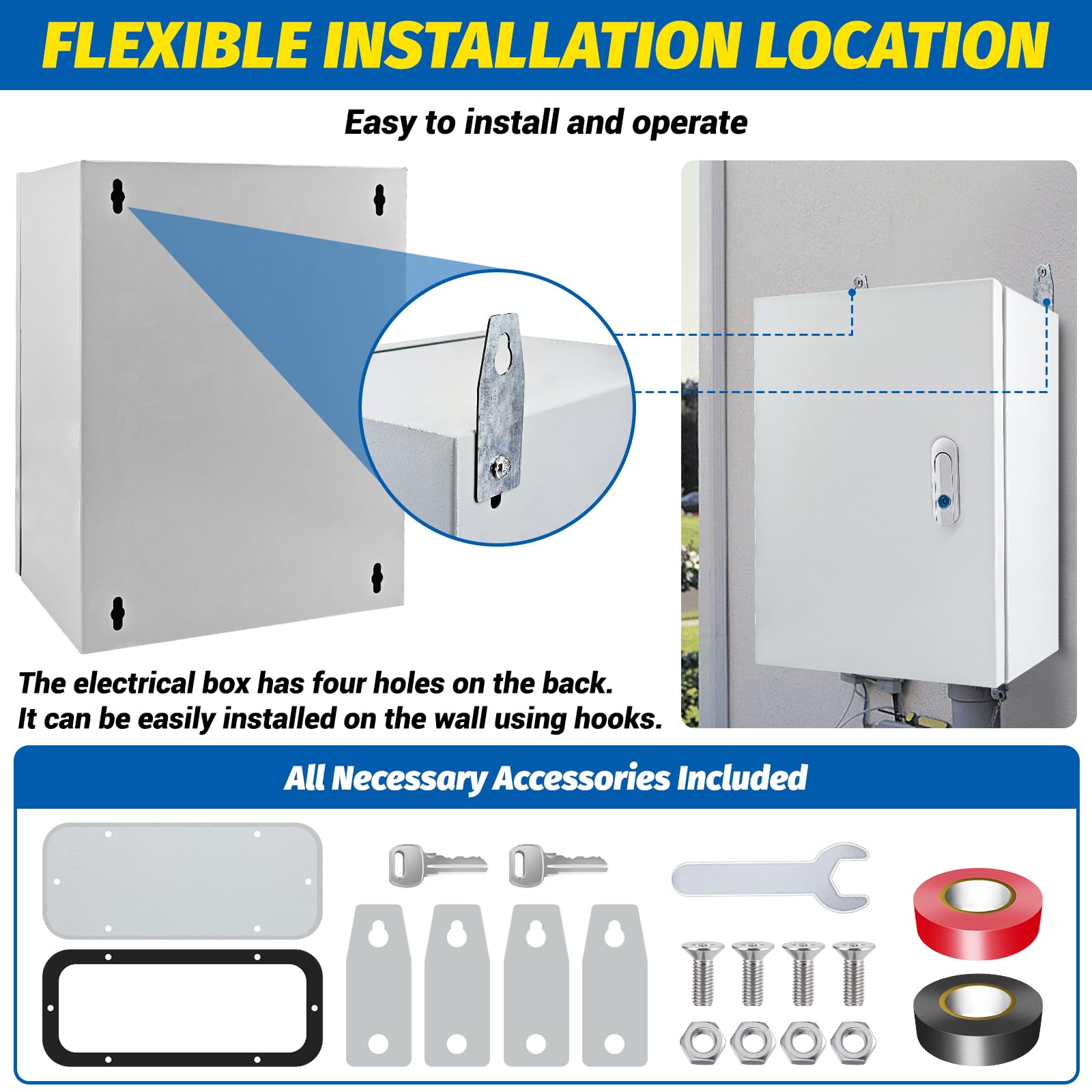 Steel Electrical Junction Box - Waterproof & Durable -8