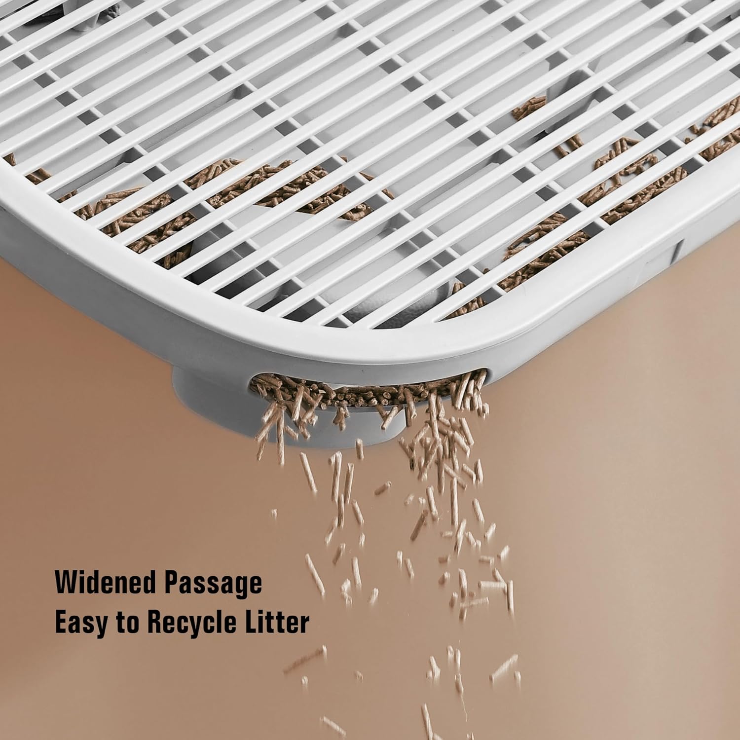 Litter Box Step,Cat Ramp with Filter Function,Elevated for Old and Kitten,2 Heights Suitable for Various Litter Boxes (Grey)