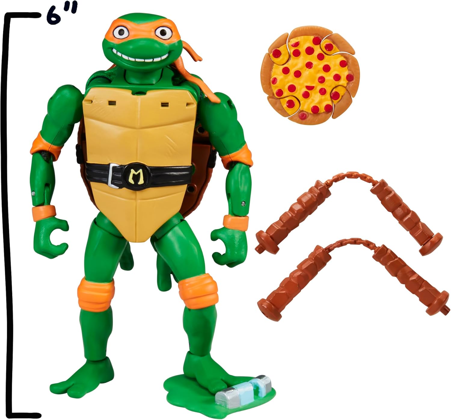 Tales of Teenage Mutant Ninja Turtles: Mutations Deluxe 5.5” Michelangelo Pet to Ninja Figure by Playmates Toys