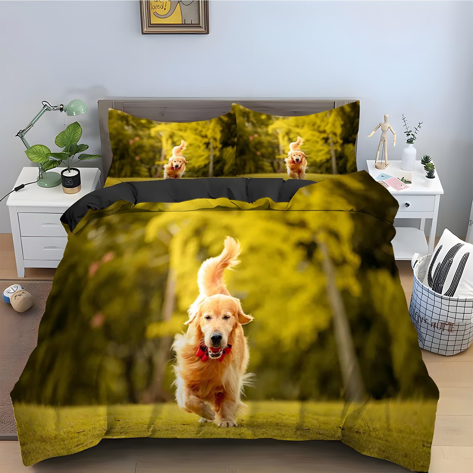 Housse de couette 200x200 cm esprit nature pour une chambre parentale cocooning
