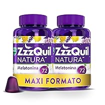Zzzquil Natura Integratore Per Il Sonno, Con Melatonina Per Dormire Ed Estratti Di Lavanda, Valeriana E Camomilla. Maxi Formato 2X72 Pastiglie Gommose