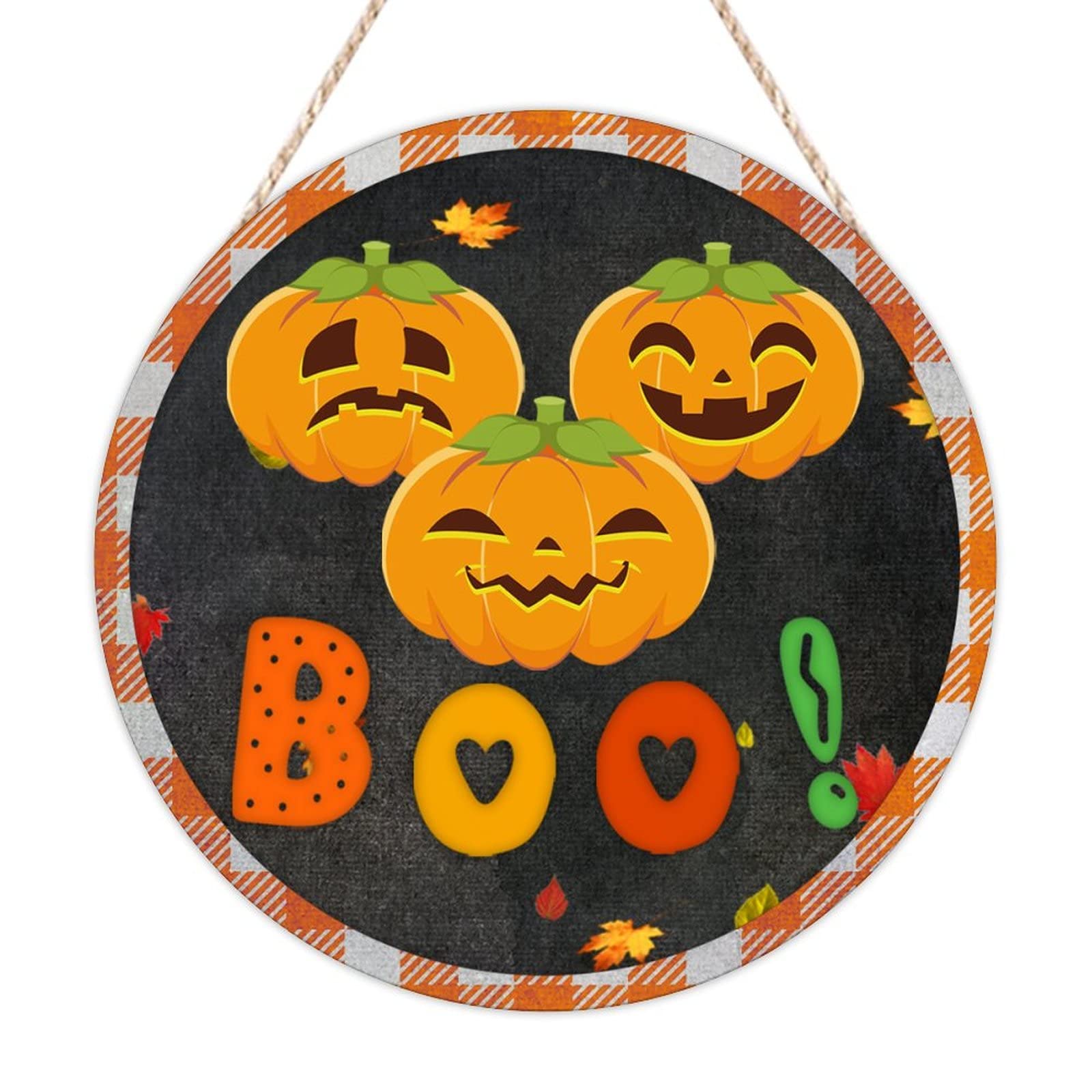 Panneau de bienvenue bois Halloween pour décorer la cuisine