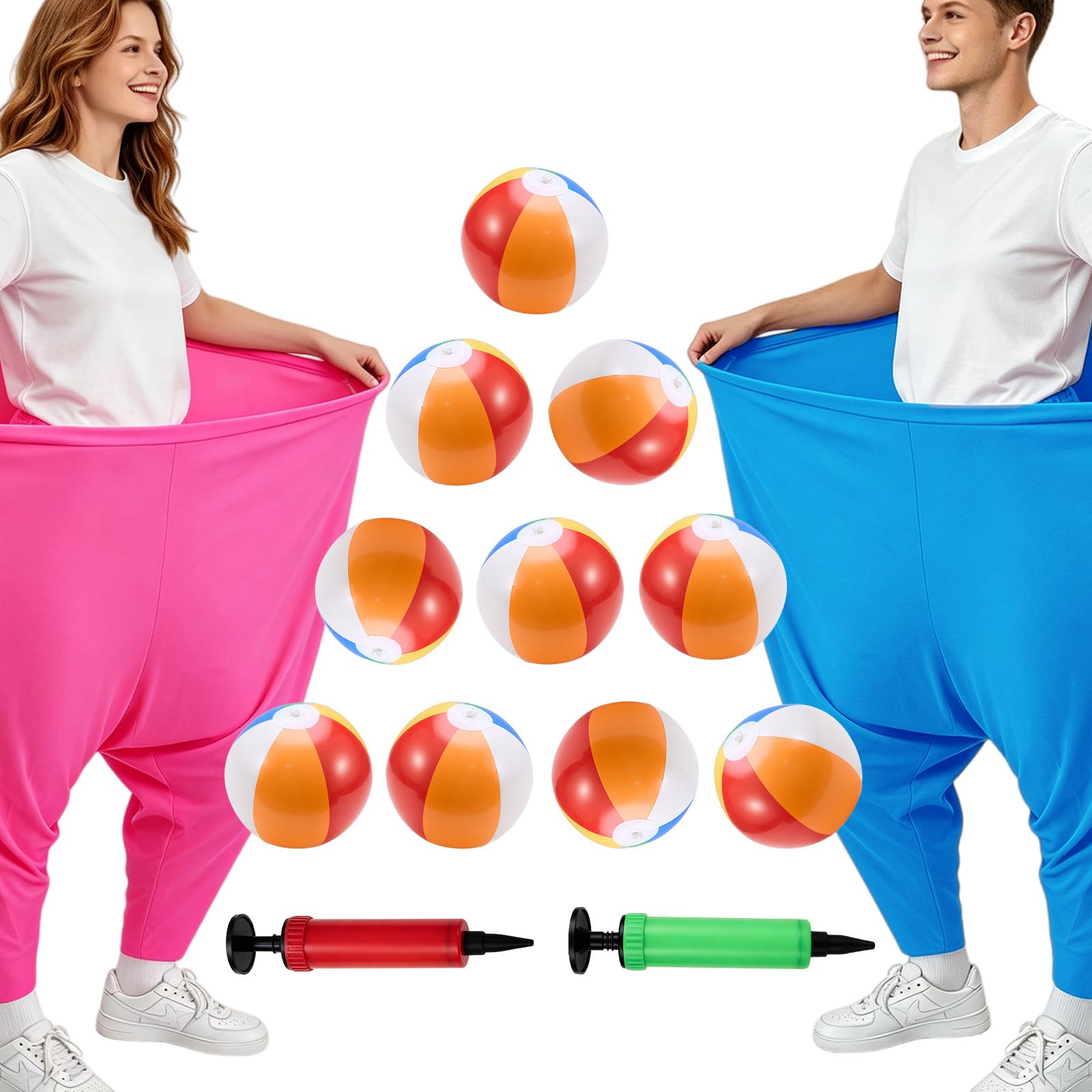 Granny Pants Yard Game Set, 2 Giant Pants, 10 Balls, 2 Air Pumps