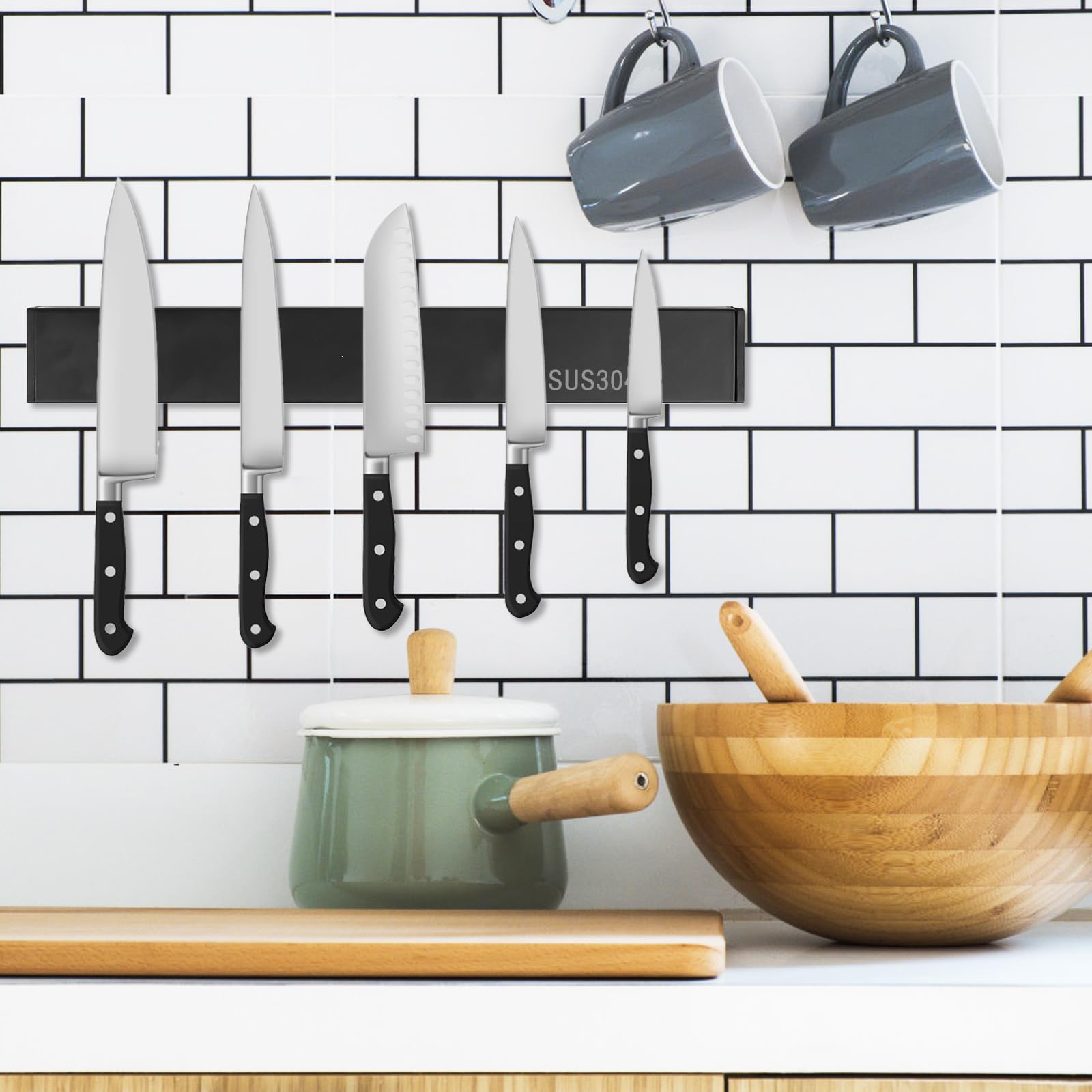 Barra Magnetica Per Coltelli NYS - 30 Cm, Magnete Potente, Per Cucina - Foto 9