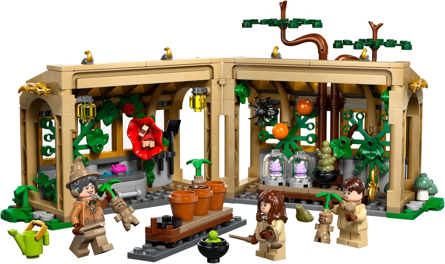 Lego 76445 Harry Potter Hogwarts Castle: Herbology Toy, Birthday Present, Blocks, Girls, Boys, Kids, 8 Years, 9 Years, 10 Years, Elementary School, Harry Potter Goods, Decorative Plants, Faux Green