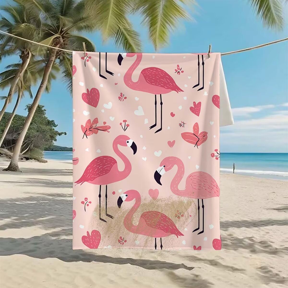 Telo Mare XXL 220x100cm/35x70cm, 2 Set Telo Mare Microfibra Rosa Asciugamano Palestra Uomo, Antisabbia, Leggero, Asciugatura Rapida, Teli da Spiaggia Grandi Accessori per Camping Natation Yoga I-87