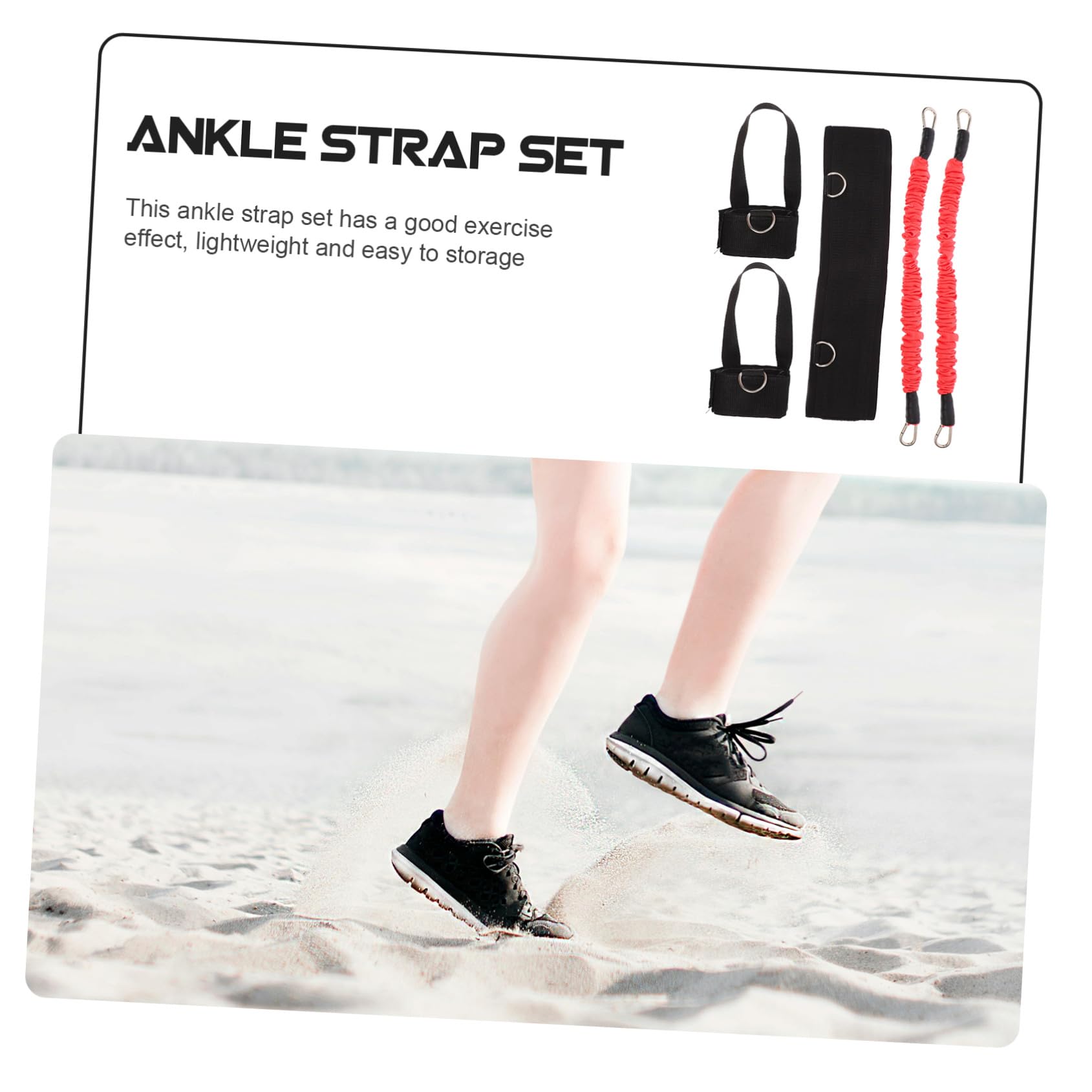 TOYANDONA Entrenador de Salto Bandas Elásticas para Tobillo Reutilizables para Fortalecer Piernas y Cintura Equipo de Entrenamiento Interiores Kit de Bandas para Hombres
