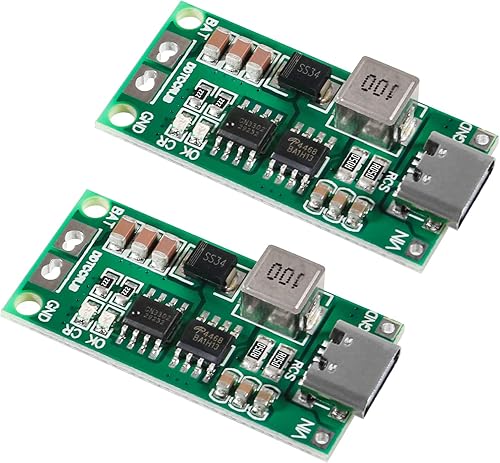 AITIAO 2 unids 2S 4A Tipo-C USB Li-ion Batería de carga de la placa de protección de carga Boost módulo de carga DC 8.4V 12.6V 16.8V