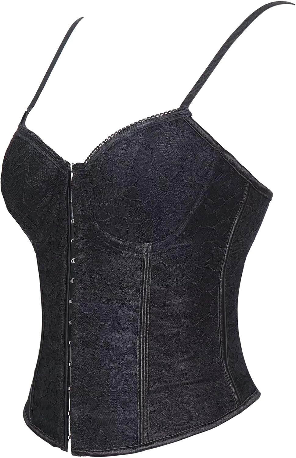 QIAIYALA Corset Tops For Women Going Out Lace Up Cold Shoulder Back Sexy Bodyshaper Bustier Fashion Top with Buckle - Image 2