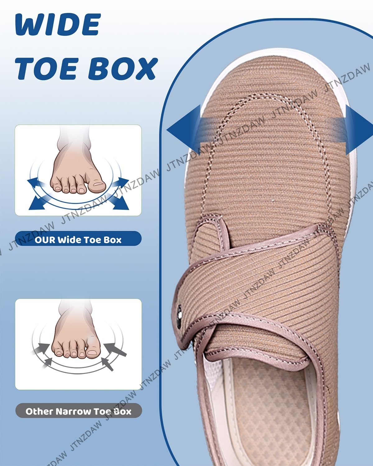 Chaussons Pieds Gonfles Femme Chusses Orthopedic Pantoufles Orthopedique Velours côtelé fermé de rayures Chaussure pour Pied Gonflé Tennis Confortable Orthopédique