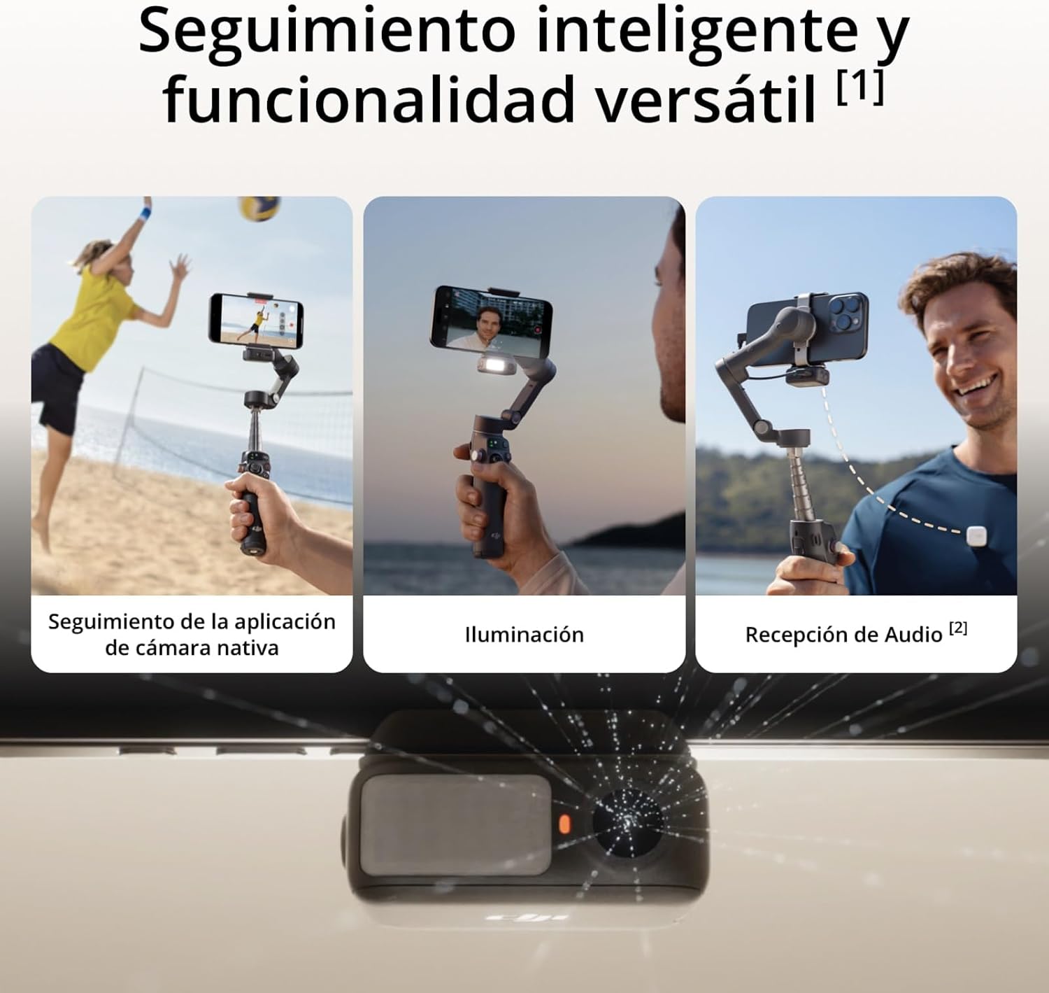 dji Osmo Mobile 7P Estabilizador para iPhone, Android, Seguimiento Nativo, Iluminación, Estabilizador para movil de 3 Ejes, Inicio rápido, Edición con un Toque, Brazo Extensible y trípode Integrados 3