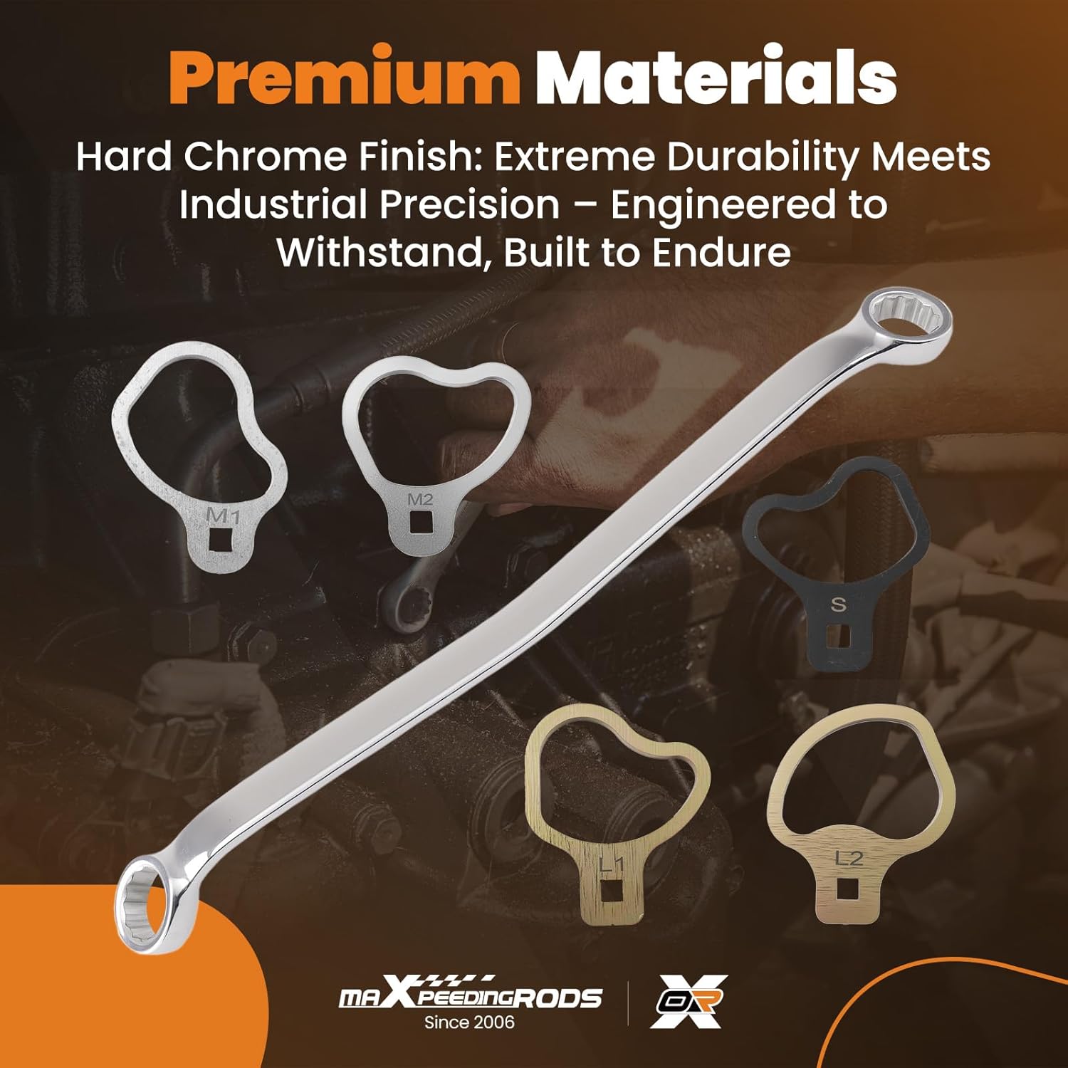 maXpeedingrods 6Pcs 41620 Caster Camber Kit for Chevrolet GM 1/2, 3/4, 1-ton Trucks/Vans with Coil Spring Suspensions, Cam Adjusting Holding Tools with 21mm/24mm Wrench