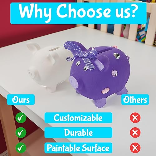 Miniatura 6 de Hucha de cerámica sin esmaltar para hacer 12 manualidades para niños y actividades divertidas en el hogar