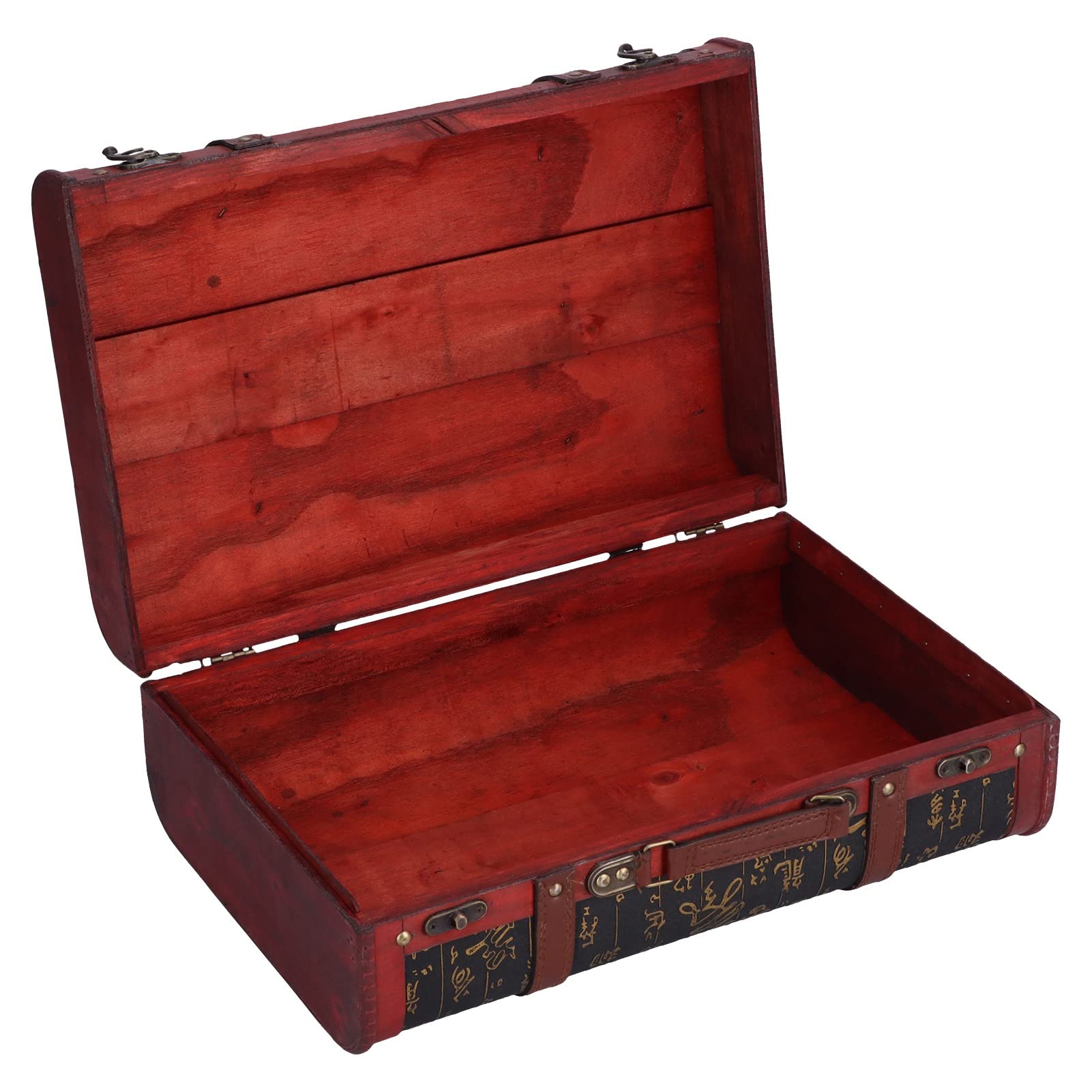 Fdit Custodia in Legno Vintage, Protezione Dalla Polvere, per Oggetti da | Design elegante, ampio spazio interno, maniglia resistente, perfetta per le vetrine