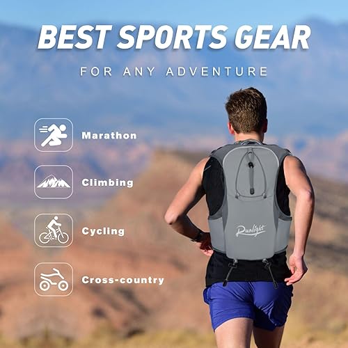 Miniatura 5 de Runlight Running Hydration Vest Backpack Pack Water Backpack with 1.5L Hydration Bladder Festival Essential Rave Hydration Pack Hydropack Hydro for