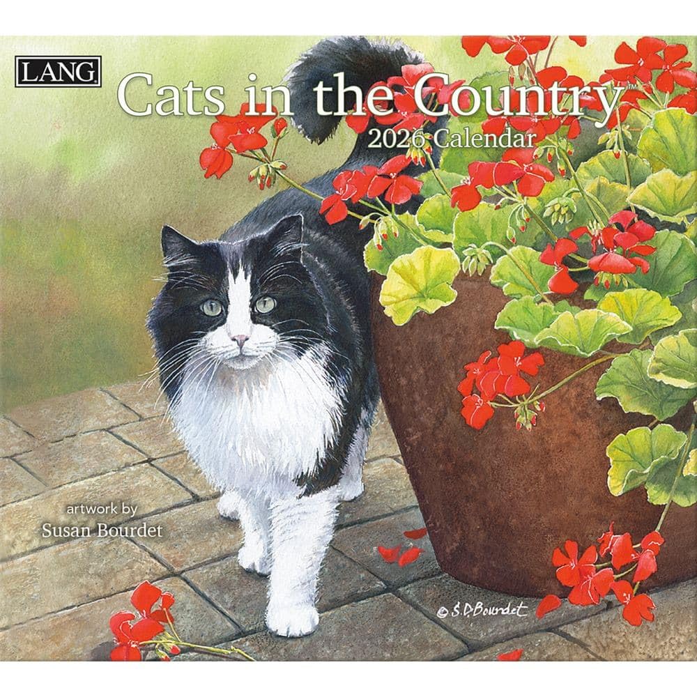 絵画　【壁掛け　Atukoさん】　THE cats Amazon | Lang Cats in the Country 2026 壁掛けカレンダー – 13.4