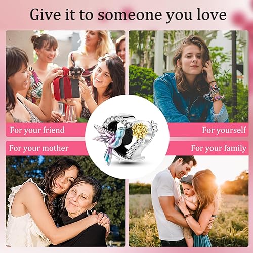 Miniatura 6 de MULA Dijes de plata de ley 925 para pulseras y collares, colgantes colgantes, cuentas de árbol familiar, joyería para mujeres