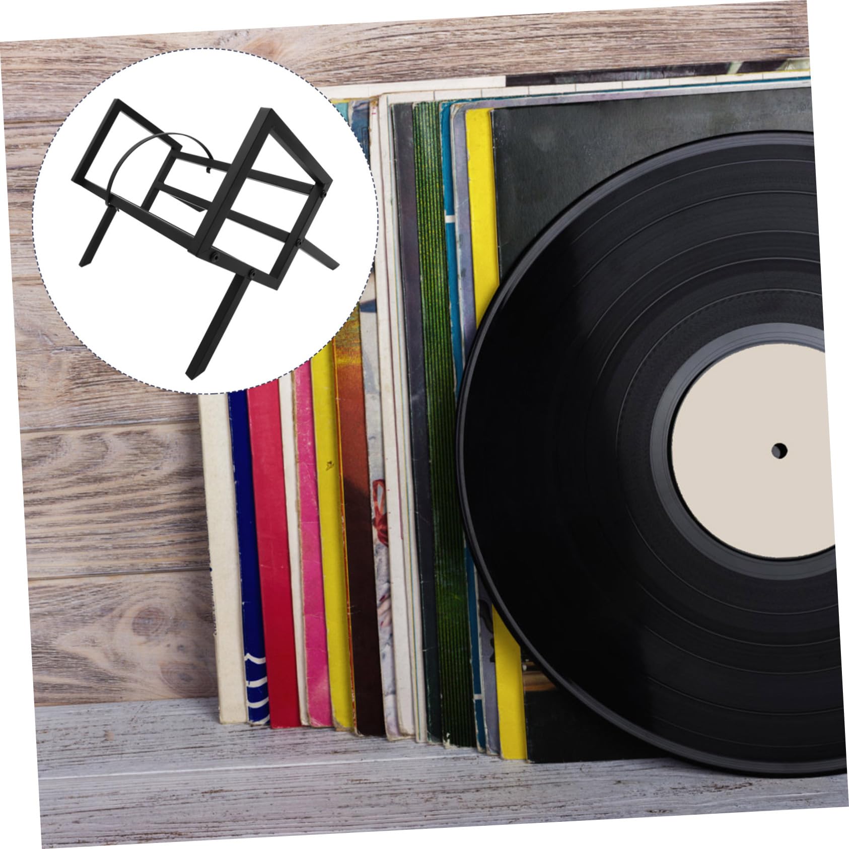 Happyyami Porta Dischi in Vinile e Porta Cd Da Scrivania in Acrilico Trasparente, Organizza Riviste e Album, Scaffale Stabile Per Casa, Ufficio e Negozio, Design Moderno e Resistente All’usura