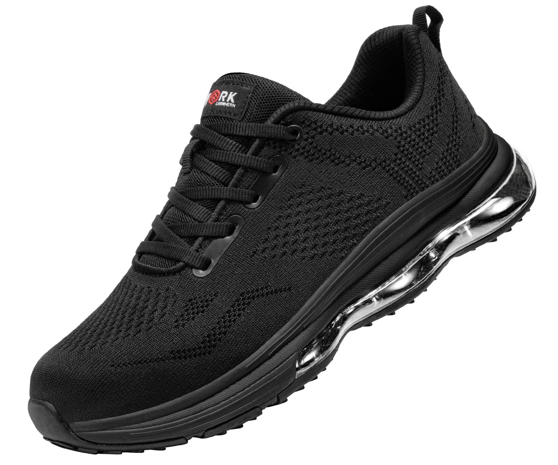 LARNMERN Slip On Steel Toe Work Shoes Men's Slip Resistant Safety Sneaker Lightweight Comfortable Shoe