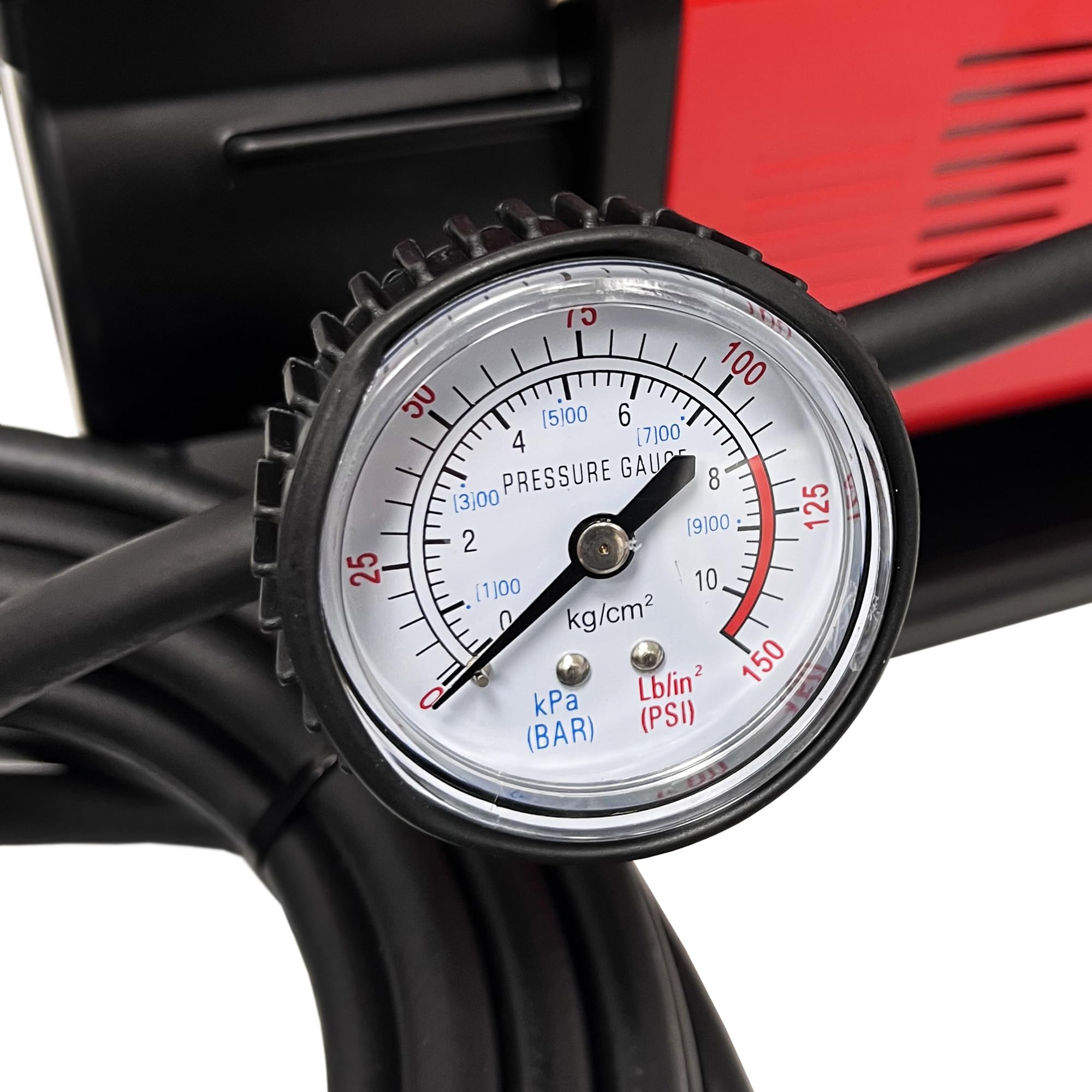 DRAGON WINCH Kompressor 12V | 10.3 BAR / 150 PSI mit Einer Kapazität von 300 l/min + Spiralschlauch mit Manometer, Steckventilende, Transporttasche, 3X wechselbare Spitzen