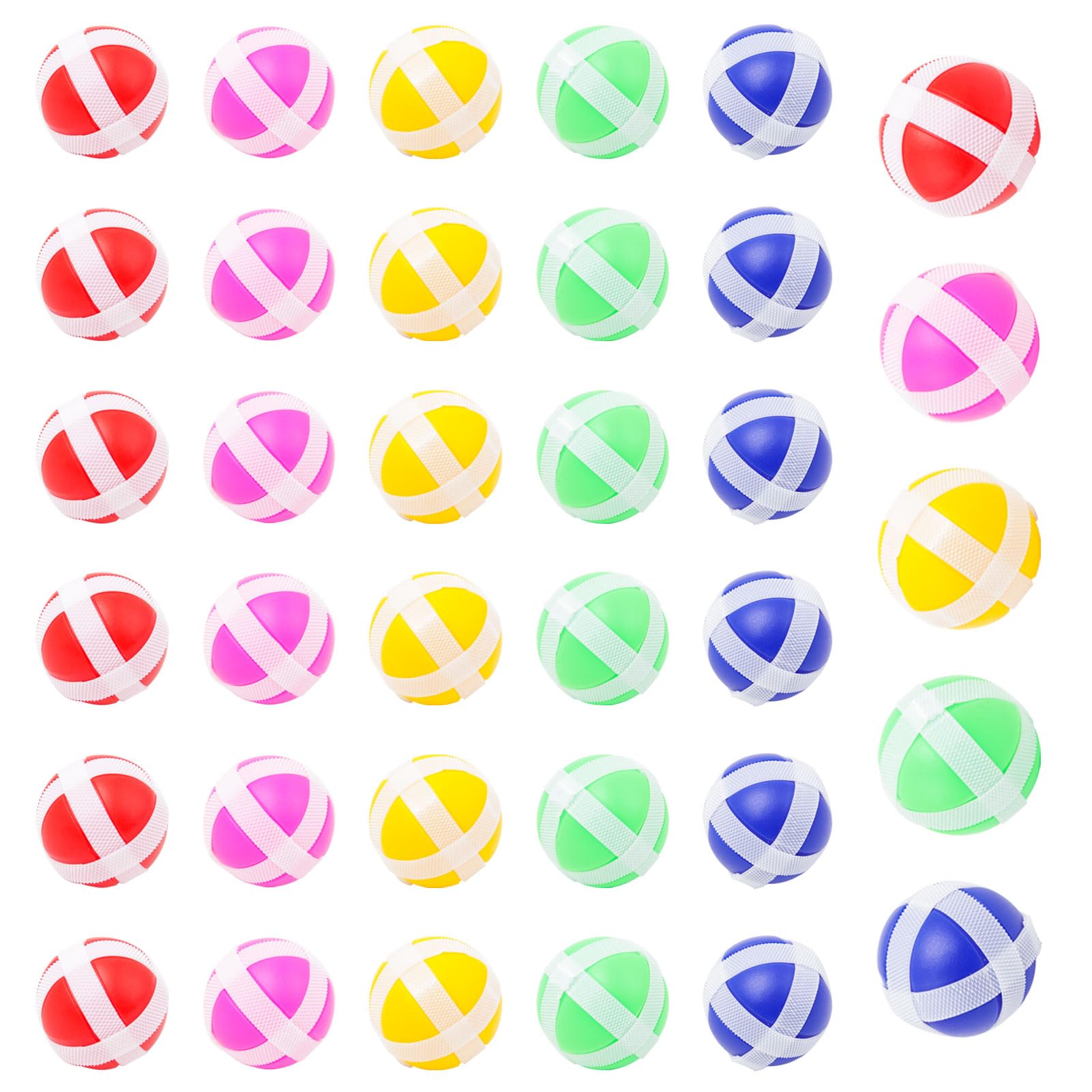 Pilikoll 40 Pcs Kids Darts Game Balls 3.4cm Dart Hook and Loop Balls Kids Dart Board Balls Sticky Ball for Fabric Dart Board Sticky Wall Balls for Indoor Outdoor Classic Games