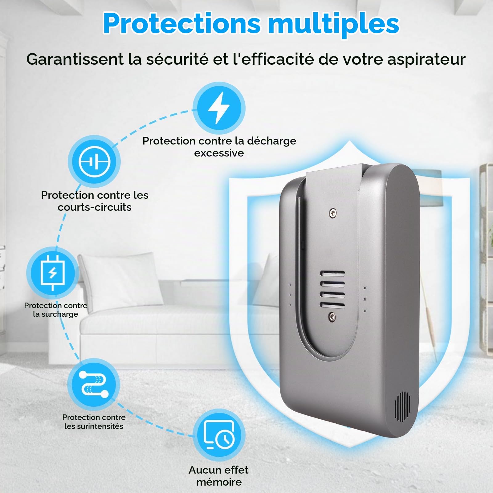 3500mAh Batterie Compatible avec Xiao mi G9, G10 Aspirateurs Compatible avec Dreame R10 T10 T20 Aspirateurs P2046-7S1P-BCB P2046-7S1P-BCA V2209-7S1P-BCB P2032-7S1P-BWA