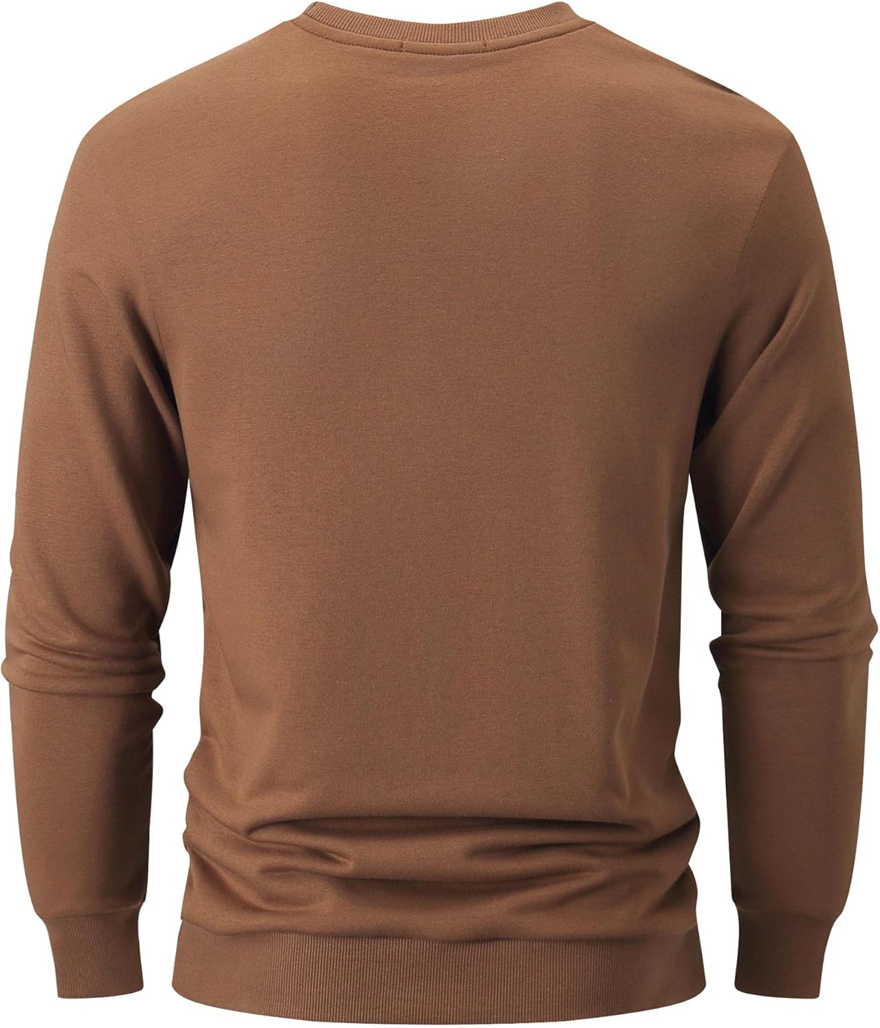 VEIISAR Men's Crewneck Sweatshirt - Basic Long Sleeve Pullover for Casual & Athletic Wear - Image 3