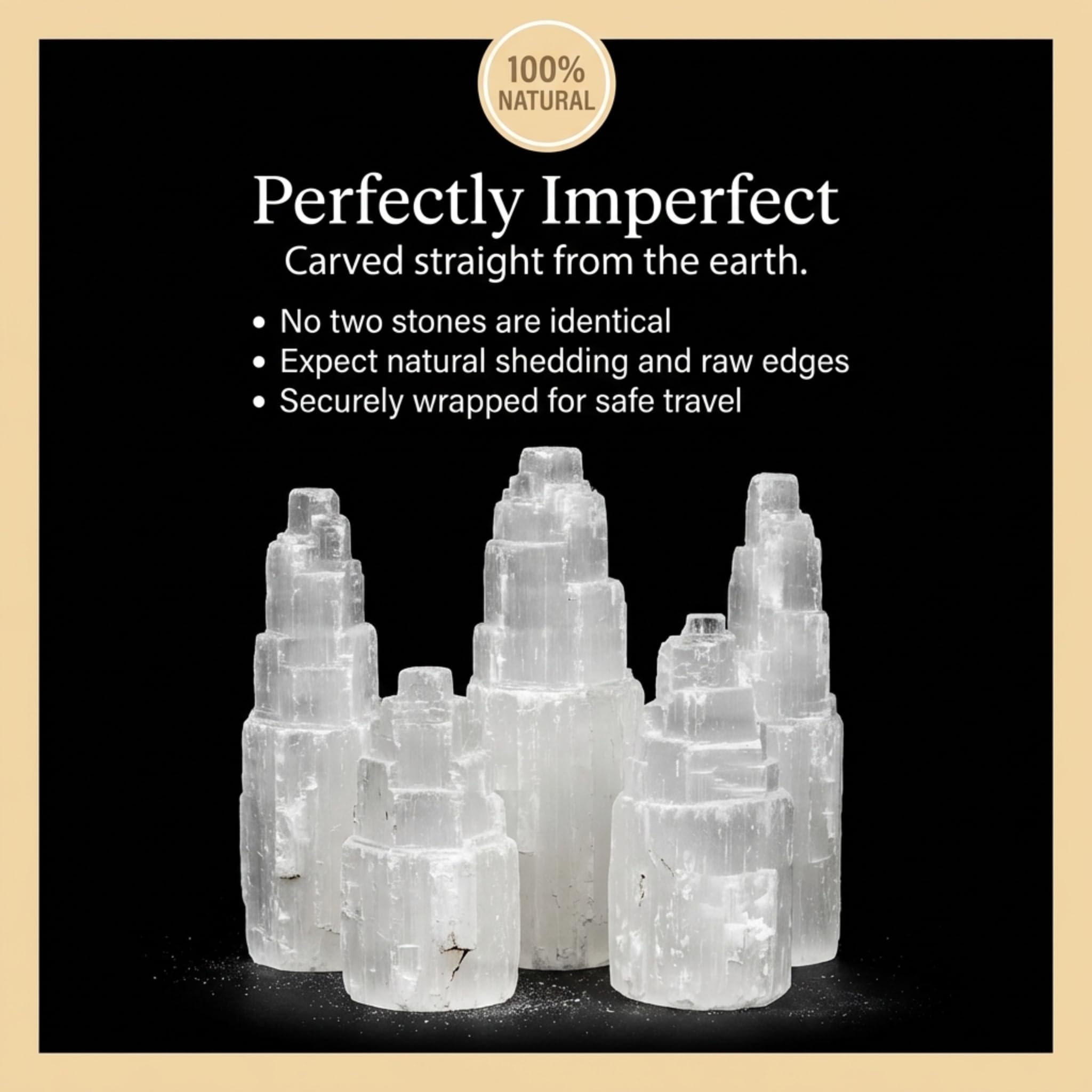 Selenite Skyscraper (1pc) by The Chrysalis Stone