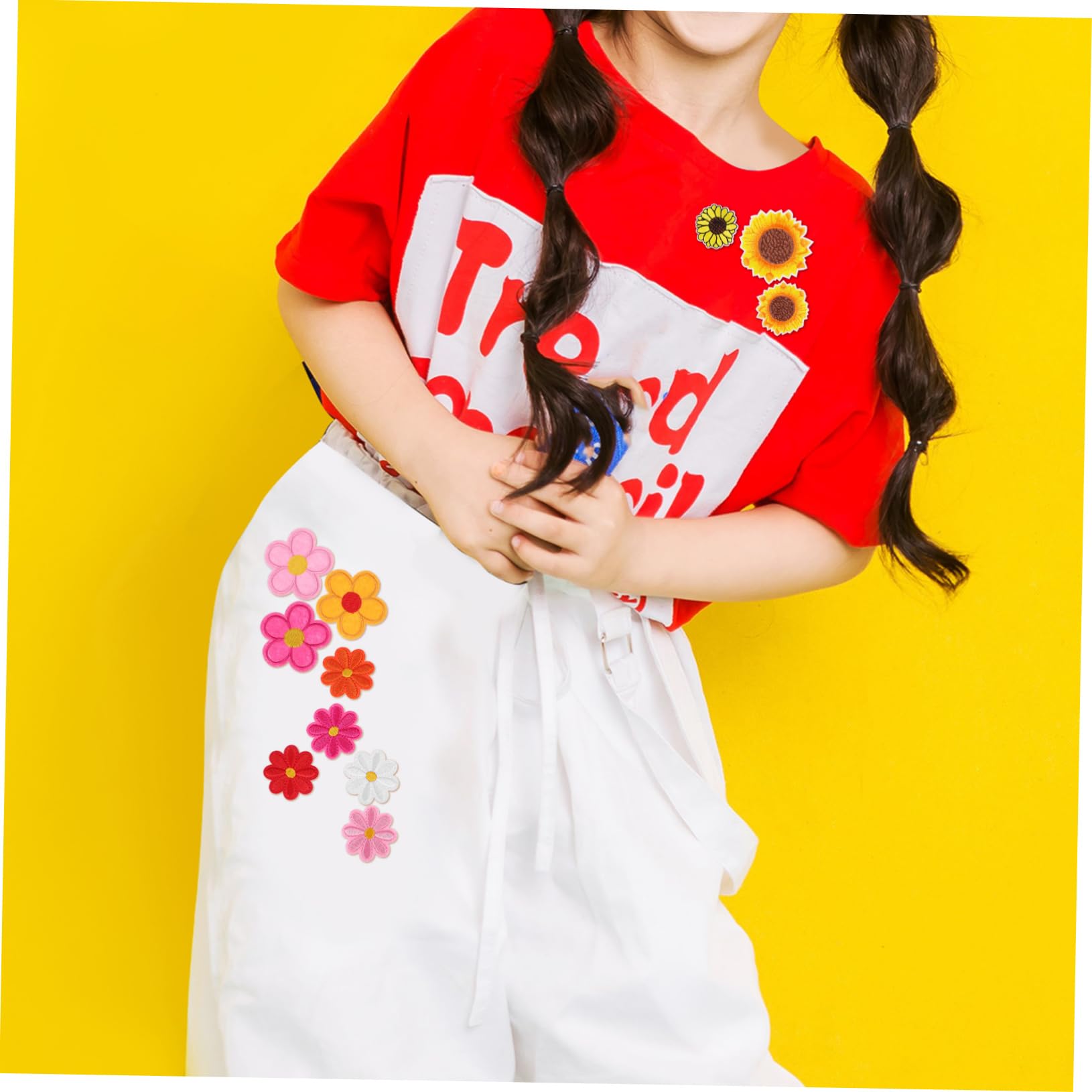 SEWACC 355stücke Bestickte Bügel-patches Teiliges Mit Blumen Herzen Und Sternen Langlebige Farben Einfach Anzubringen Für Kleidung Jeans Rucksäcke Dekoration