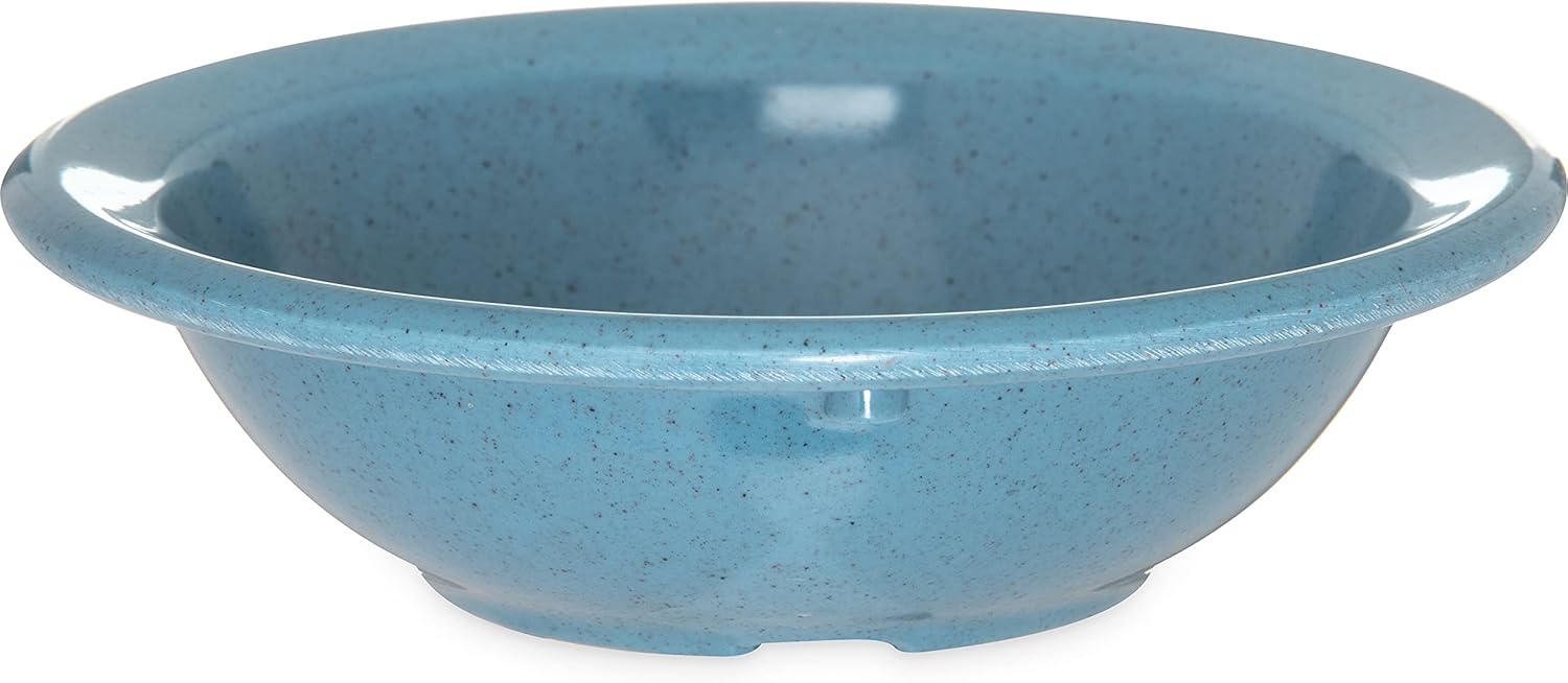 Carlisle FoodService Products Kingline Reusable Plastic Bowl Fruit Bowl with Rim for Home and Restaurant, Melamine, 4.75 Ounces, Sandshade, (Pack of 48)