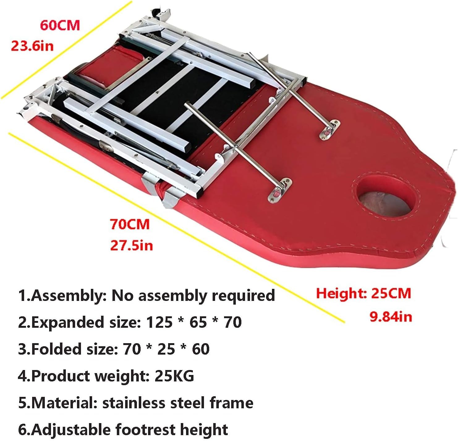 Mesa de examen plegable portátil ligera para ginecología, cama de operación, ambulatorio, médico, obstetra, ginecología, silla de enfermería, mesa de parto