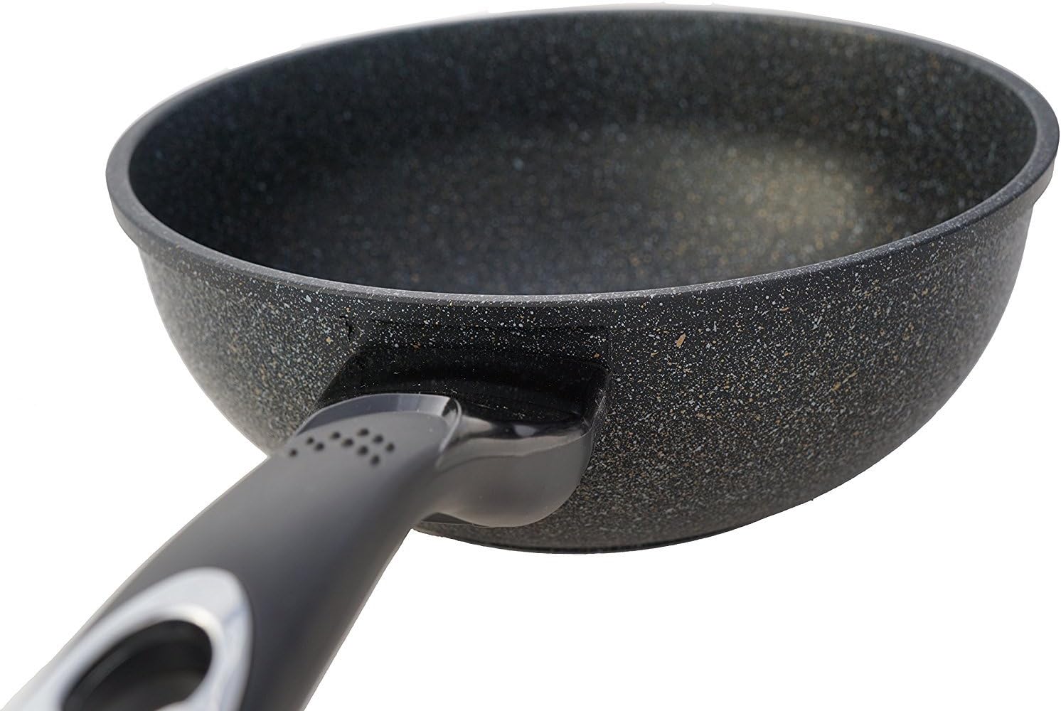 Sapphire Home N Kitchenware Collection Ceramic Marble Wok, 5-Layer Marble Coating, Extreme Non-Stick, Marble Coated Cast Aluminium, Very Durable (8.5 Inch)