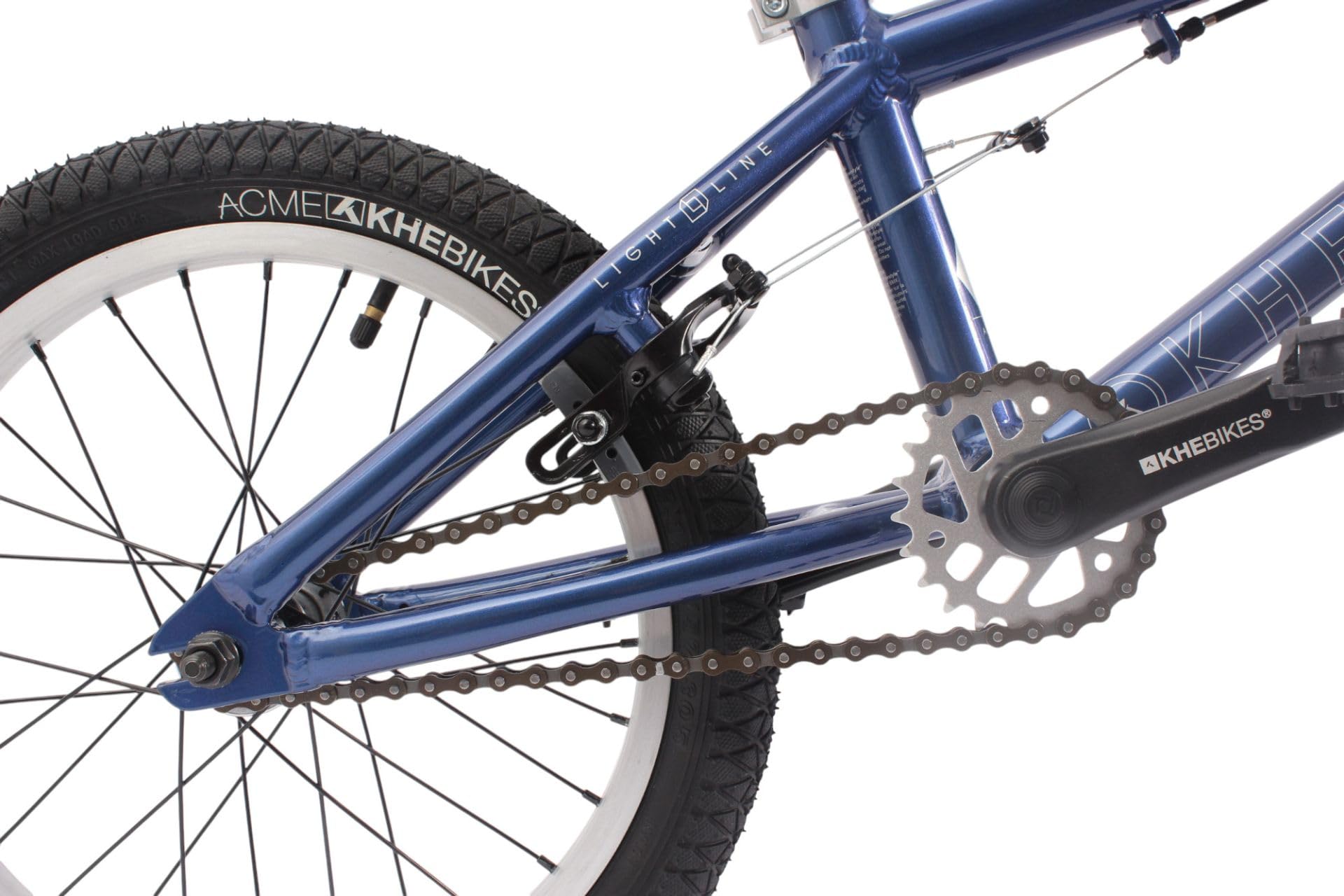 KHE ARSENIC LL 16 Zoll BMX Bike 2025 – 7,9kg leicht, Aluminiumrahmen, Alulenker, U- & Sidepull-Bremse, Two-Tone Reifen, für Kinder ab 110 cm – Freestyle BMX für Park, Street & Pumptrack – Blau