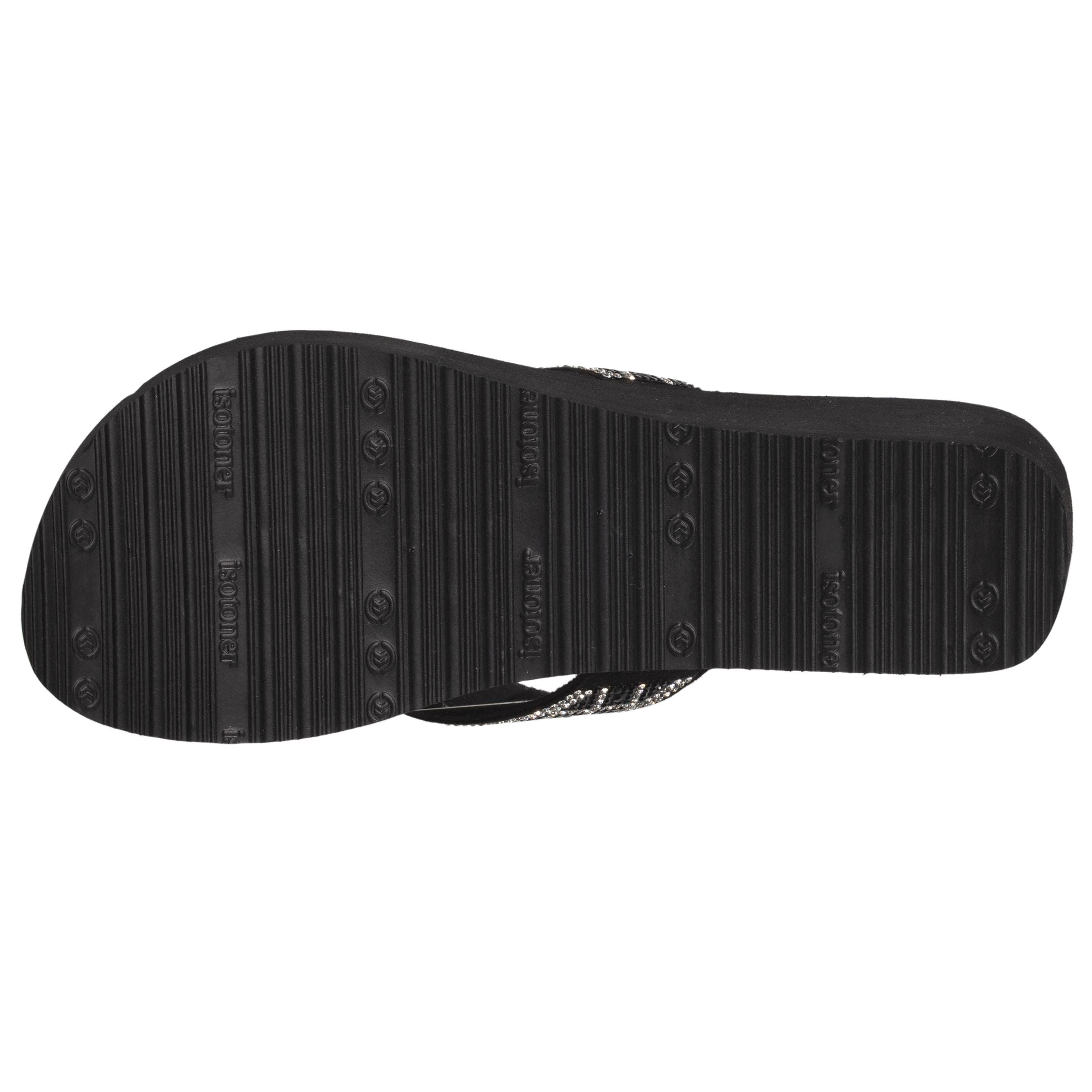 Isotoner Tongs femme à talon de 4 cm, ultra confortables