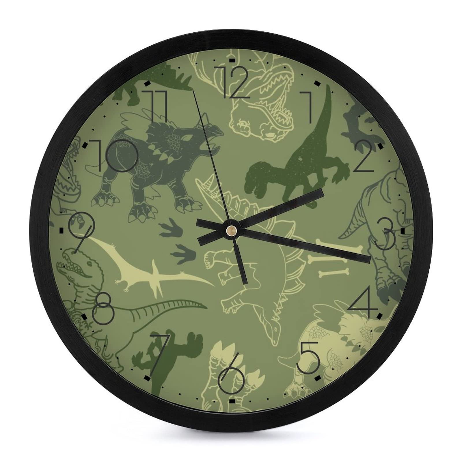 Pendule murale silencieuse dinosaures pour stopper le bruit la nuit