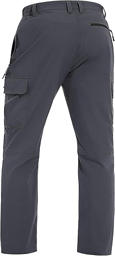 Miniatura 3 de TACVASEN Pantalones cargo para hombre, 5 bolsillos, resistentes al agua, ligeros, de secado rápido, elásticos, para senderismo, trabajo, viajes