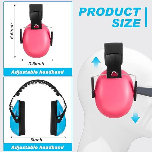 Miniatura 2 de Treela 15 orejeras de seguridad para niños, orejeras con cancelación de ruido de 26 dB para niños, orejeras con cancelación de ruido con diadema