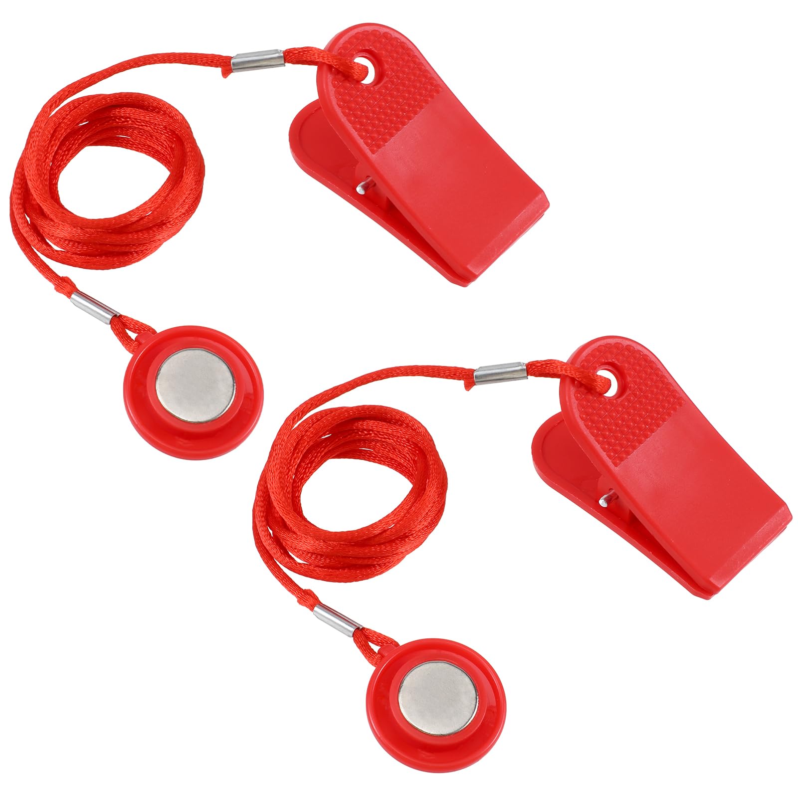 2 Pcs Universal Treadmill Magnetic Safety Key, Magnetic Safety Switch Running Machine Emergency Stop Magnet Round Treadmill Key Replacement Treadmills Accessories for Most Treadmills Running Machines