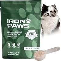 IronPaws Human-Grade Dog Superfood Powder: Dental, Joint, Gut, Immune & Skin Support - Nutrient-Dense 3.5oz Formula