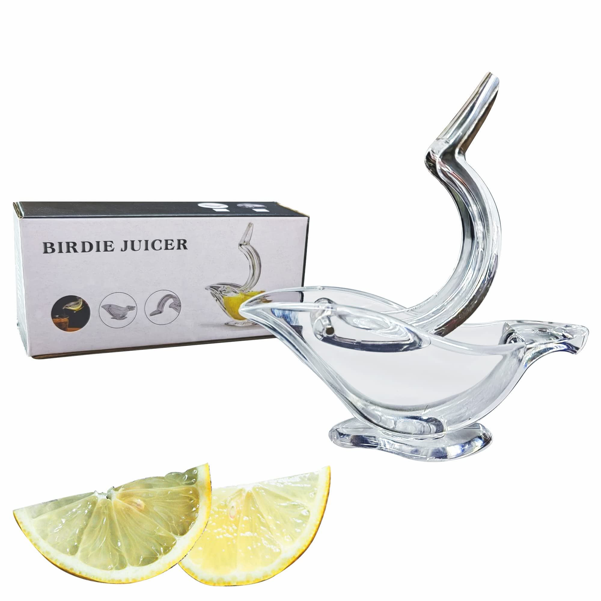 1 espremedor de limão, espremedor de limão, portátil, acrílico, acrílico, pássaro, limão,